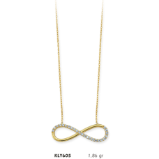 14 Ayar Altın Sonsuzluk Kolye KLY605