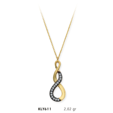 14 Ayar Altın Sonsuzluk Kolye KLY611