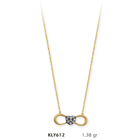 14 Ayar Altın Sonsuzluk Kolye KLY612