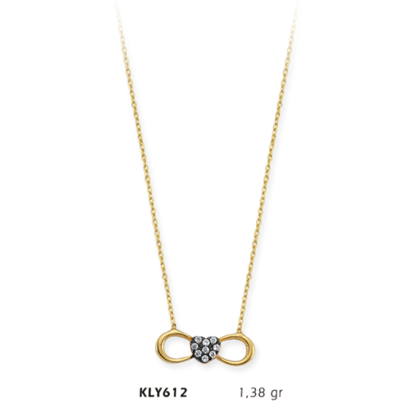 14 Ayar Altın Sonsuzluk Kolye KLY612 14 Ayar Altın Sonsuzluk Kolye KLY612