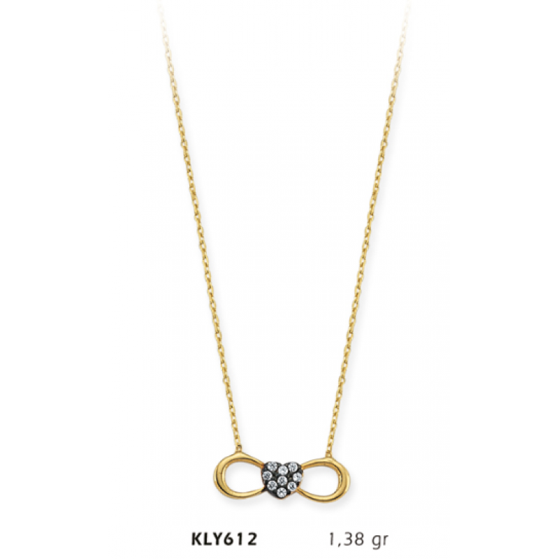 14 Ayar Altın Sonsuzluk Kolye KLY612