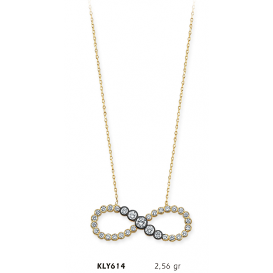 14 Ayar Altın Sonsuzluk Kolye KLY614