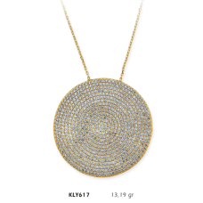 14 Ayar Altın Nazar Boncuğu Kolye KLY617