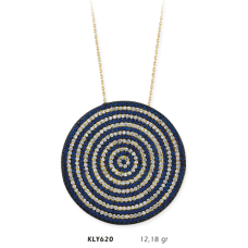 14 Ayar Altın Nazar Boncuğu Kolye KLY620