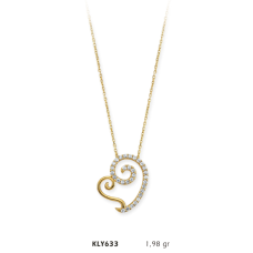 14 Ayar Altın Kalp Kolye KLY633