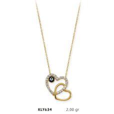14 Ayar Altın Kalp Kolye KLY634
