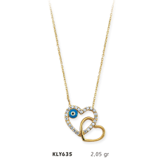 14 Ayar Altın Kalp Kolye KLY635