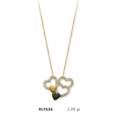 14 Ayar Altın Kalp Kolye KLY636