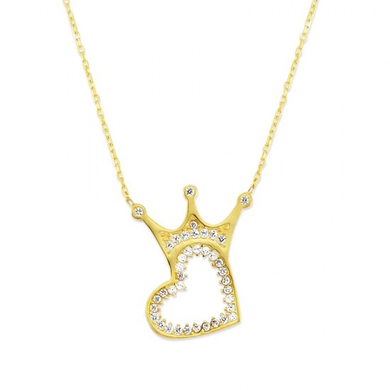 Kral Tacı Gümüş Kolye  GMS03