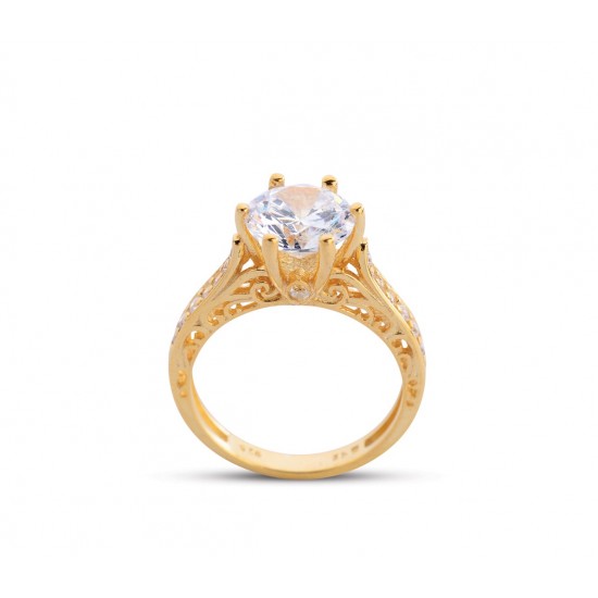 Barok Montür Tektaş Altın Rengi Yüzük GMS171 Barok Montür Tektaş Altın Rengi Yüzük GMS171