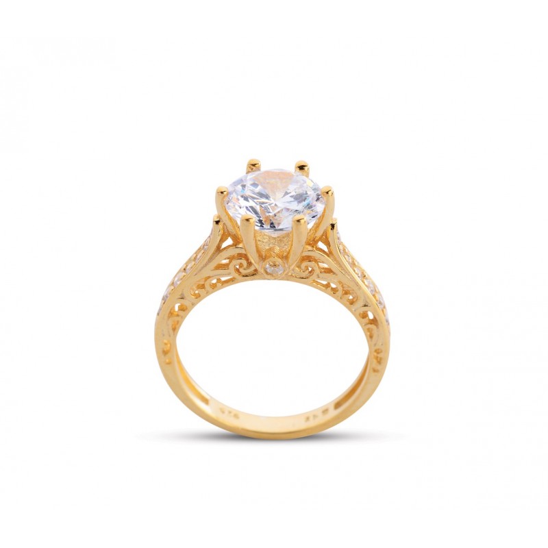 Barok Montür Tektaş Altın Rengi Yüzük GMS171 Barok Montür Tektaş Altın Rengi Yüzük GMS171