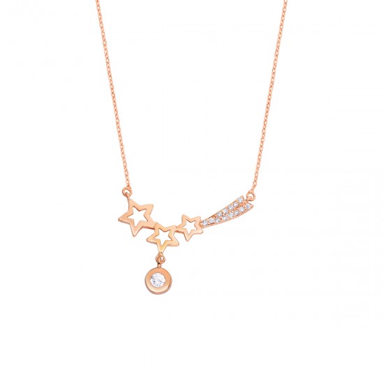 Biela Kuyruklu Yıldız Rose Gümüş Kolye GMS15