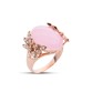 Çicek Bahçesi Pembe Kuvars Taşı Rose Yüzük  GMS178