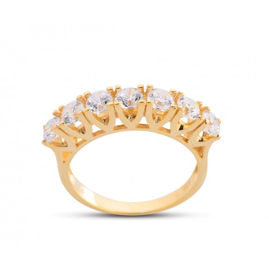 Dört Tırnak V Montür Altın Rengi Beştaş Yüzük GMS182 Dört Tırnak V Montür Altın Rengi Beştaş Yüzük GMS182