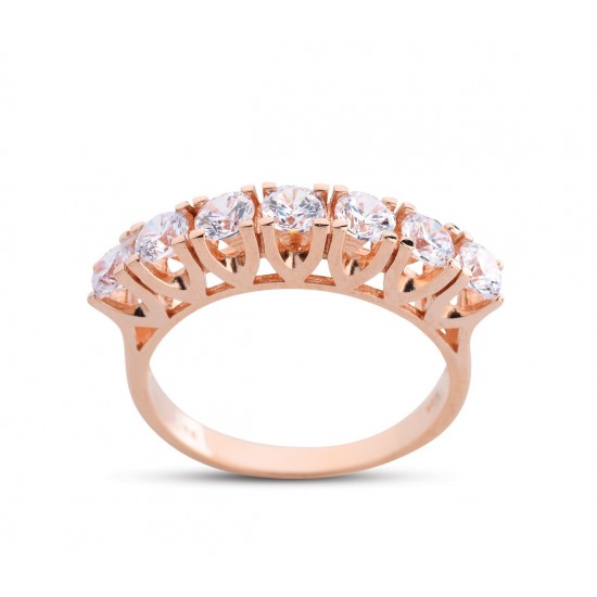 Dört Tırnak V Montür Rose Renk Beştaş Yüzük GMS184 Dört Tırnak V Montür Rose Renk Beştaş Yüzük GMS184