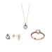 Kalpli Tektaş Rose Gümüş Set  GMS142