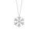 Kar Tanesi Beyaz Renk Gümüş Kolye  GMS53