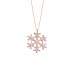 Kar Tanesi Rose Renk Gümüş Kolye  GMS54