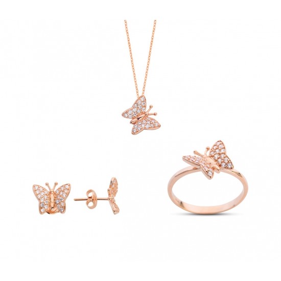 Kelebek Rose Gümüş Set GMS144 Kelebek Rose Gümüş Set GMS144