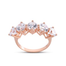 Kral Tacı Büyük Boy Rose Gümüş Beştaş Yüzük  GMS201