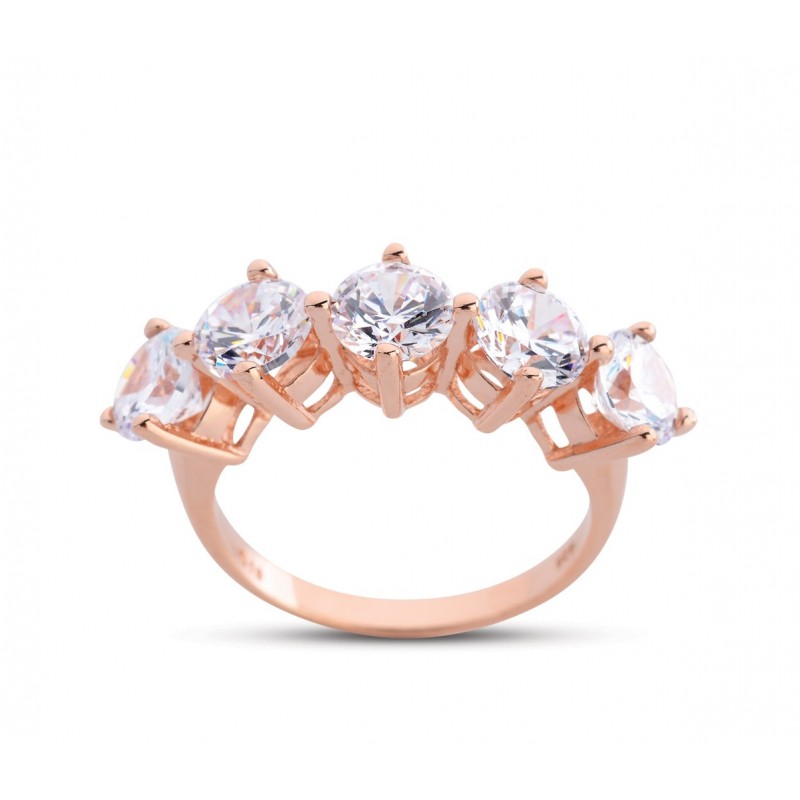 Kral Tacı Büyük Boy Rose Gümüş Beştaş Yüzük GMS201 Kral Tacı Büyük Boy Rose Gümüş Beştaş Yüzük GMS201