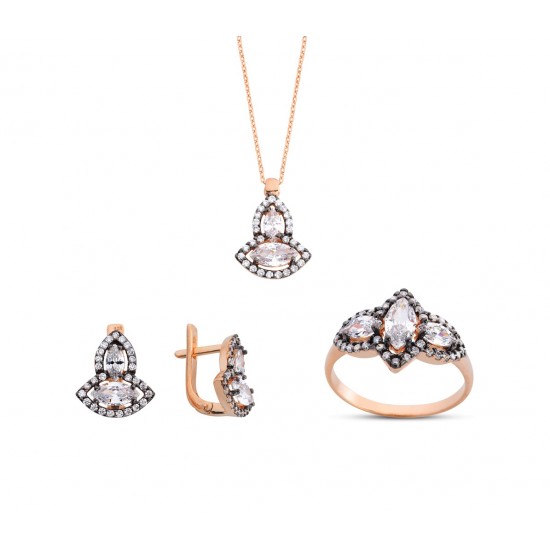 Markiz Anturaj Rose Gümüş Set GMS147 Markiz Anturaj Rose Gümüş Set GMS147