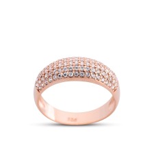 Mikro Rose Renk Gümüş Alyans  GMS212