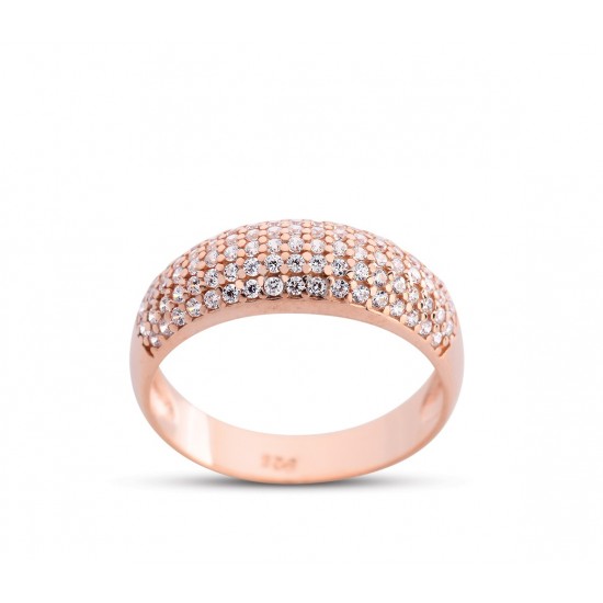 Mikro Rose Renk Gümüş Alyans  GMS212