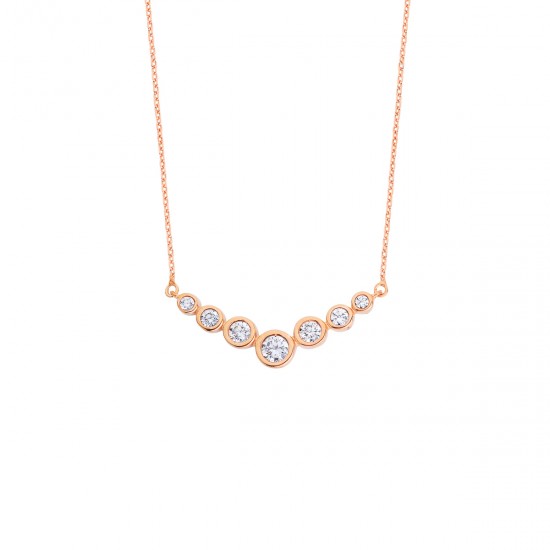 Su Yolu Rose Renk Gümüş Kolye GMS99 Su Yolu Rose Renk Gümüş Kolye GMS99