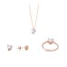 Tektaş Kalp Rose Gümüş Set  GMS160