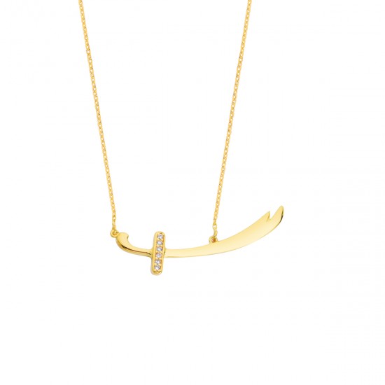 Zulfikar Altın Rengi Gümüş Kolye GMS126 Zulfikar Altın Rengi Gümüş Kolye GMS126