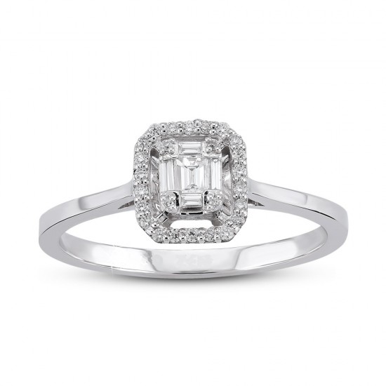 0.15 Ct Baget Pırlanta Yüzük B15