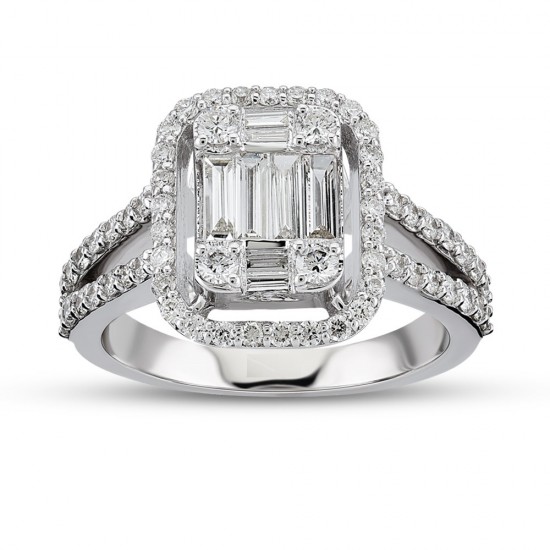 0.85 Ct Baget Pırlanta Yüzük B16