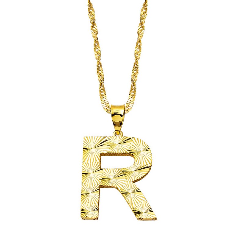 Üç Boyutlu R Harf Kolye KLY1987 Üç Boyutlu R Harf Kolye KLY1987