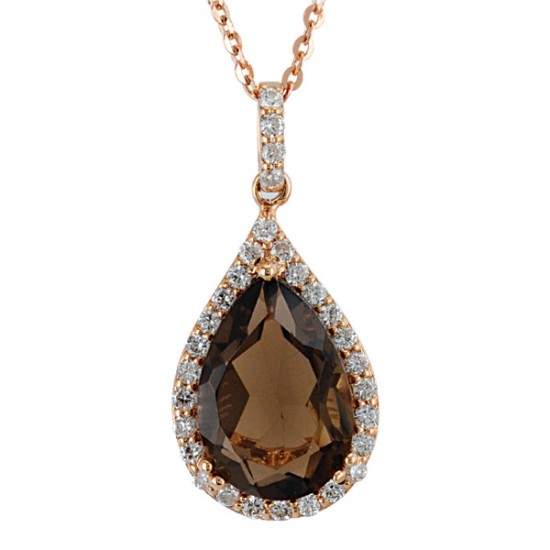 1.90 Ct Pırlanta Renkli Taşlı Kolye RTKL4