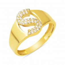 14 Ayar Altın S Harf Yüzük YZK429