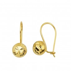 Sallantılı 14 Ayar Altın Kalemli Top Küp KP126