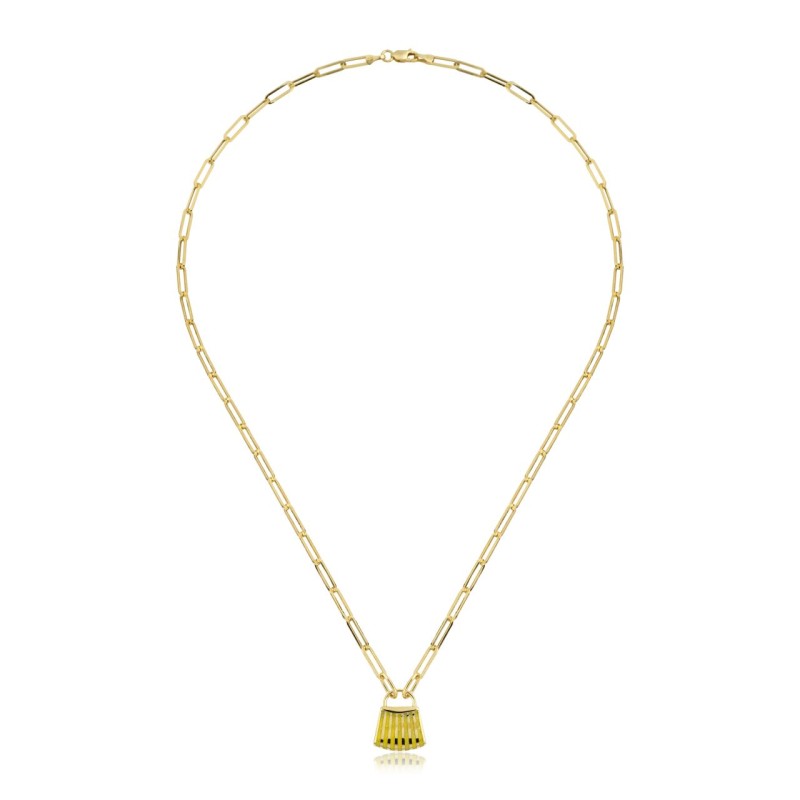 Sarı Çanta Uçlu Kolye ZKU034 Sarı Çanta Uçlu Kolye ZKU034