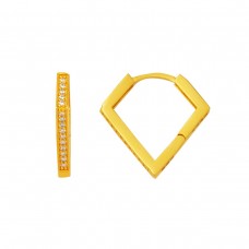 Üçgen 14 Ayar Altın Halka Küpe KP095
