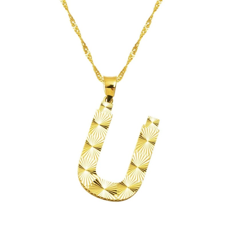 Üç Boyutlu Ü Harf Kolye KLY1991 Üç Boyutlu Ü Harf Kolye KLY1991