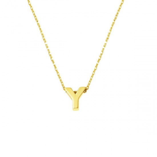Y Harfi 14 Ayar Minimal Kolye KLY2026