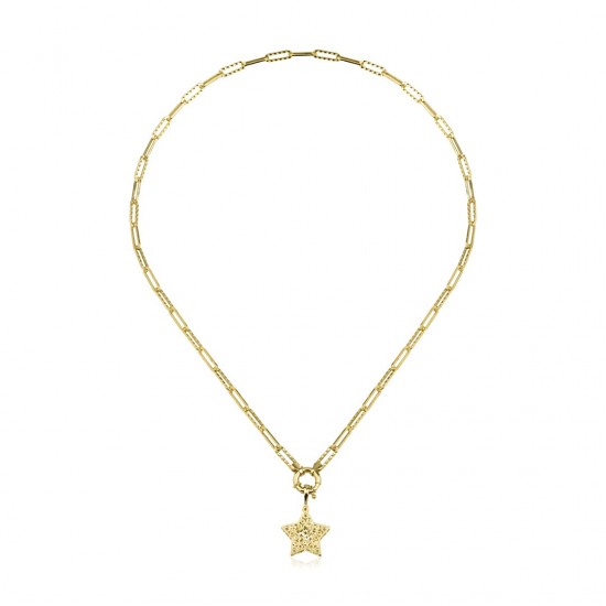 Yıldız Uçlu Zincir Kolye ZKU148 Yıldız Uçlu Zincir Kolye ZKU148