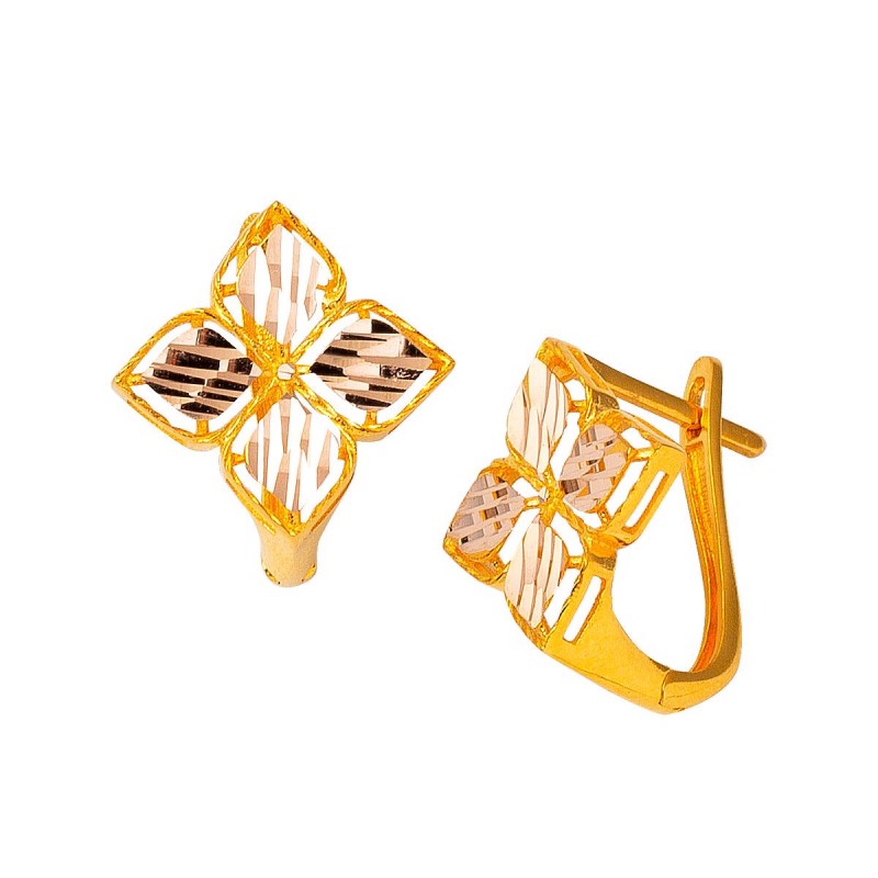 Zambak Model 14 Ayar Altın Küpe KP093 Zambak Model 14 Ayar Altın Küpe KP093