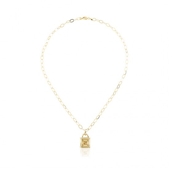 Kilit Uçlu Zincir Kolye ZKU154 Kilit Uçlu Zincir Kolye ZKU154