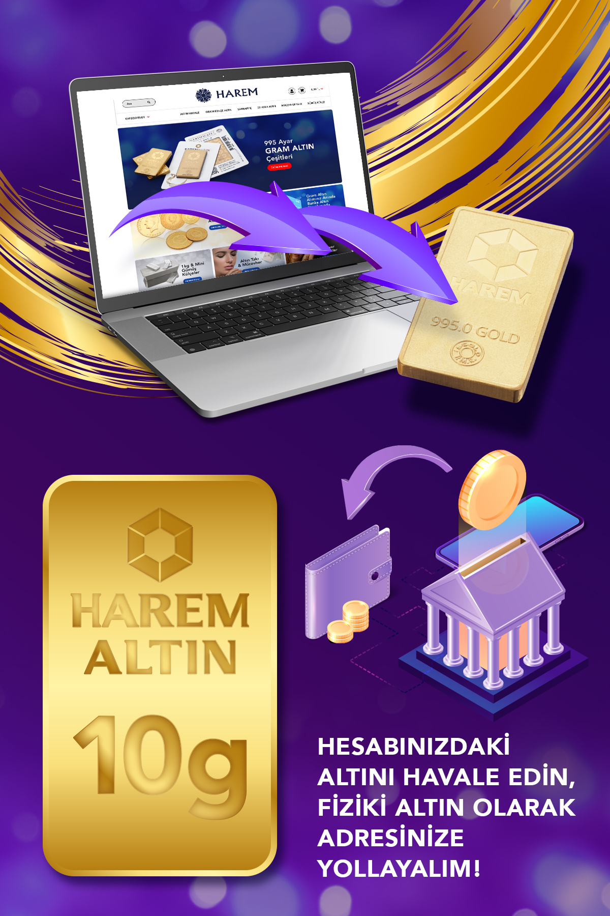 Banka Hesabından Fiziki Altın